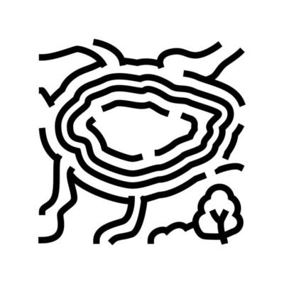yellowstone national park line icon vector illustration