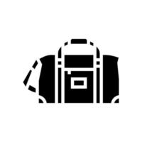 leather bag glyph icon vector illustration