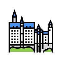 neuschwanstein castle color icon vector illustration