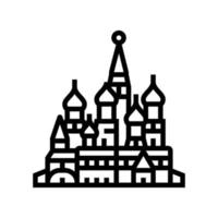 saint basil cathedral line icon vector illustration