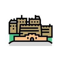 ilustración de vector de icono de color de castillo de edimburgo