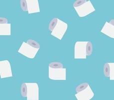 Roll of toilet paper seamless pattern and healthy paper roll concept flat vector illustration.