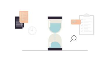 Planning day scheduling appointment agenda and meeting plan time management concept flat vector illustration.