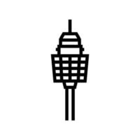 sydney tower line icon vector illustration