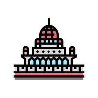 putrajaya building color icon vector illustration