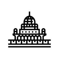 putrajaya building line icon vector illustration