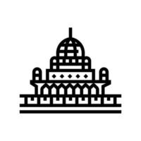 putrajaya building line icon vector illustration