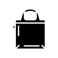 shopper bag glyph icon vector illustration