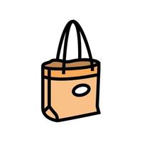 bolso de mano, color, icono, vector, ilustración vector