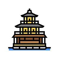 golden pavilion color icon vector illustration