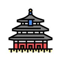 temple of heaven color icon vector illustration