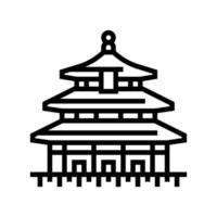 temple of heaven line icon vector illustration