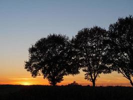 sundown in the german muensterland photo