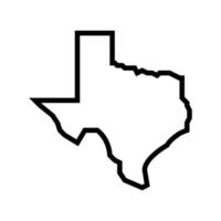 ilustración de vector de icono de línea de estado de texas