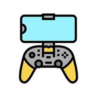 controlador de gamepad para ilustración de vector de icono de color de teléfono