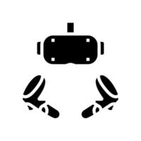 vr headset glyph icon vector illustration