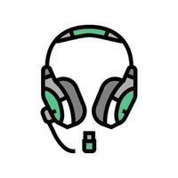 headset wireless video game color icon vector illustration