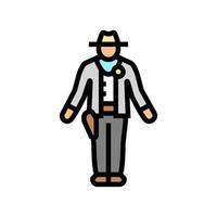 sheriff western color icon vector illustration