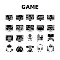 Video Game Electronic And Device Icons Set Vector