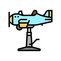 kid haircut chair plane color icon vector illustration