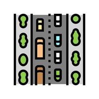 avenue city color icon vector illustration