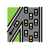 expressway road color icon vector illustration