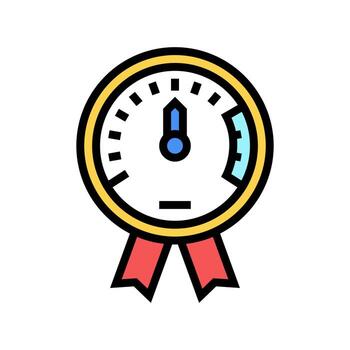 project execution on time color icon vector illustration