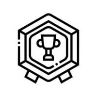 gaming medallion line icon vector illustration