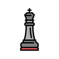 rey ajedrez color icono vector ilustración