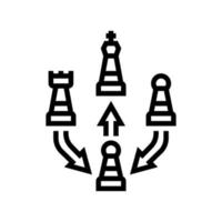 strategy chess line icon vector illustration