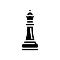 queen chess glyph icon vector illustration