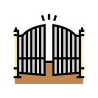 automatic gate color icon vector illustration
