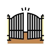 automatic gate color icon vector illustration