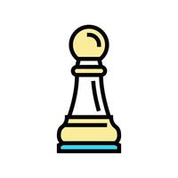 pawn chess figure color icon vector illustration