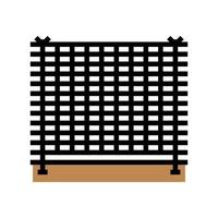 barrier fence color icon vector illustration