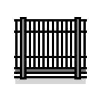 metal fence color icon vector illustration