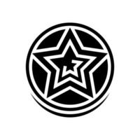 star video game reward glyph icon vector illustration