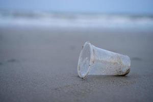 Garbage and marine pollution problems The garbage dump is not a way. photo