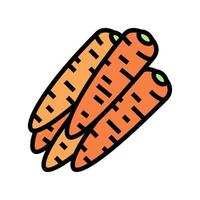 bunch carrot color icon vector illustration