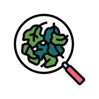 raw spinach color icon vector illustration