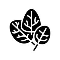 spinach plant glyph icon vector illustration