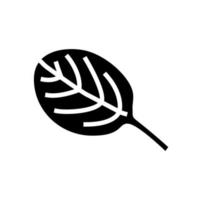 leaf spinach glyph icon vector illustration