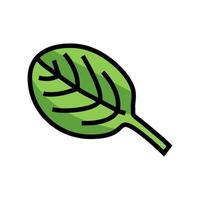 leaf spinach color icon vector illustration