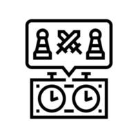 sport chess line icon vector illustration