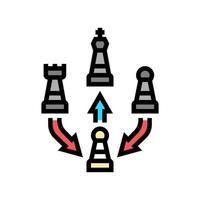 strategy chess color icon vector illustration