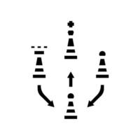 strategy chess glyph icon vector illustration