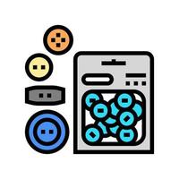 button set color icon vector illustration