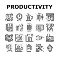 Productivity Manage Collection Icons Set Vector sign