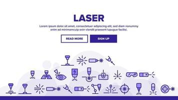 Laser Beam Landing Header Vector