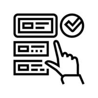 choice quality line icon vector illustration